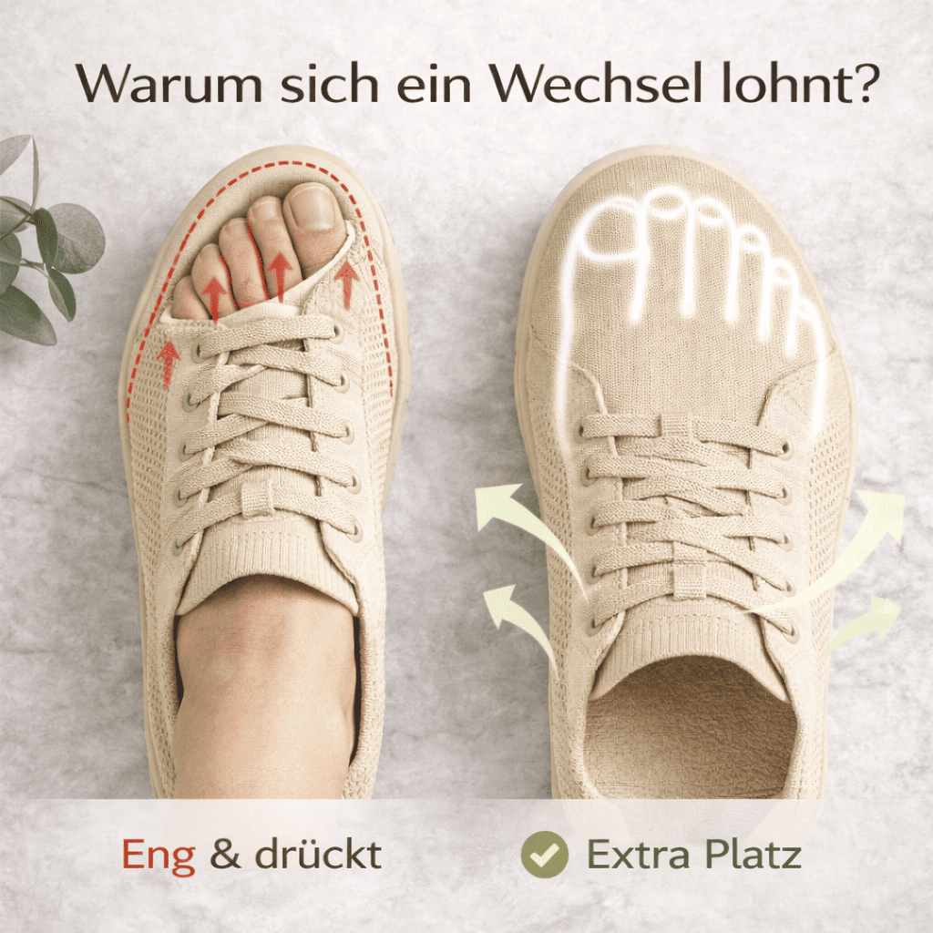 Die meisten Schuhe drücken deine Zehen – diese nicht.